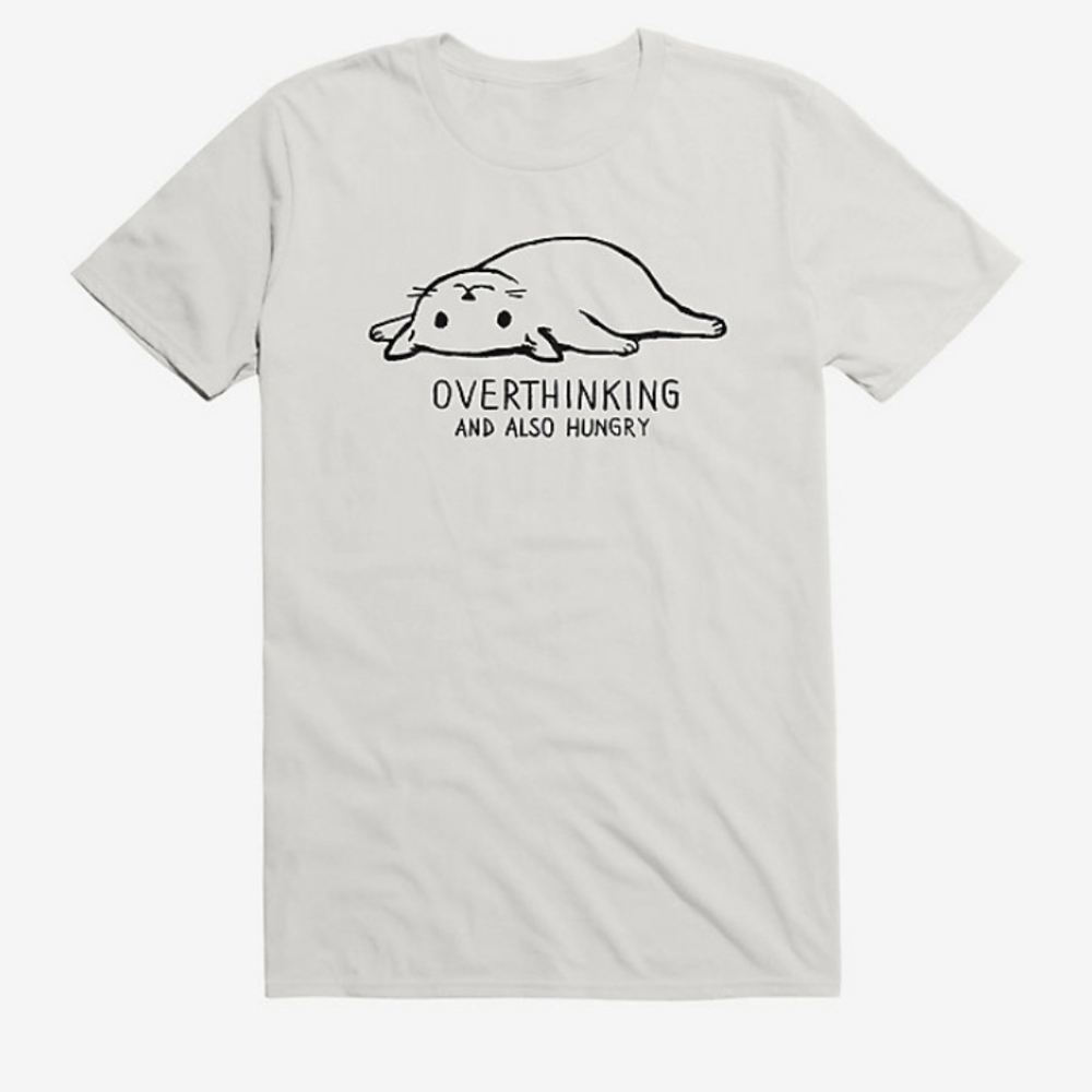 Hot Topic Overthinking And Also Hungry XXL White T-shirt